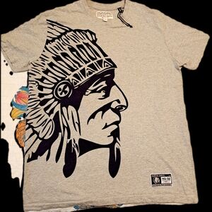 HustleGang, extremely rare, Men's sz small, Big Chief front and back graphic tee